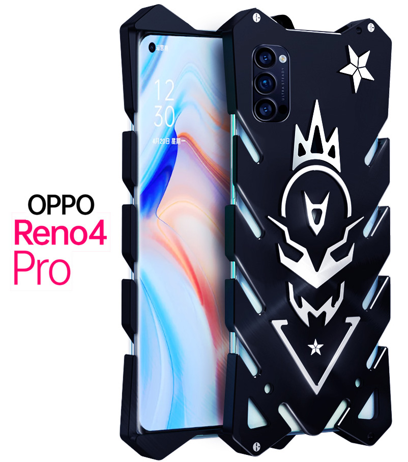 SIMON New THOR II Aviation Aluminum Alloy Shockproof Armor Metal Case Cover for OPPO Reno4 & OPPO Reno4 Pro