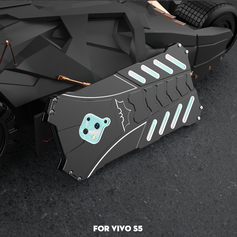 R-Just Batman Shockproof Aluminum Shell Metal Case with Custom Batarang Stent for vivo S5