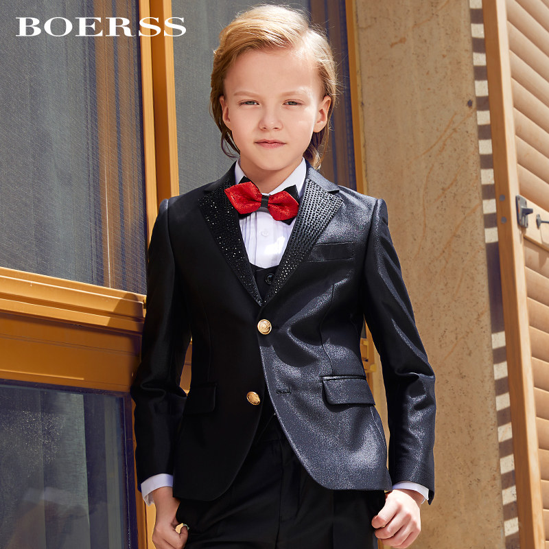 BOERSS boys' dress suit children's small suit host catwalk piano performance suit suit suit spring and autumn