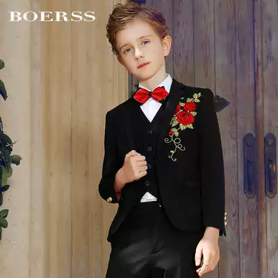 BOERSS new boys ' dress suit Chinese style embroidered children's suit Children's photo studio photography catwalk performance