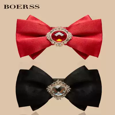 BOERSS new children's bow tie mulberry silk silk boy collar flower British suit dress accessories male Lady