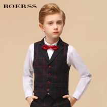 BOERSS boys dress childrens small blazer tunic costume dress vest set flower girl suit