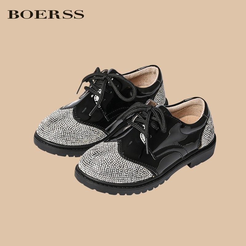 Boy leather shoes Inn Wind Dress Shoes Baby Boy Shoes Students Casual Fashion Host Walking Show Piano Show Shoes-Taobao