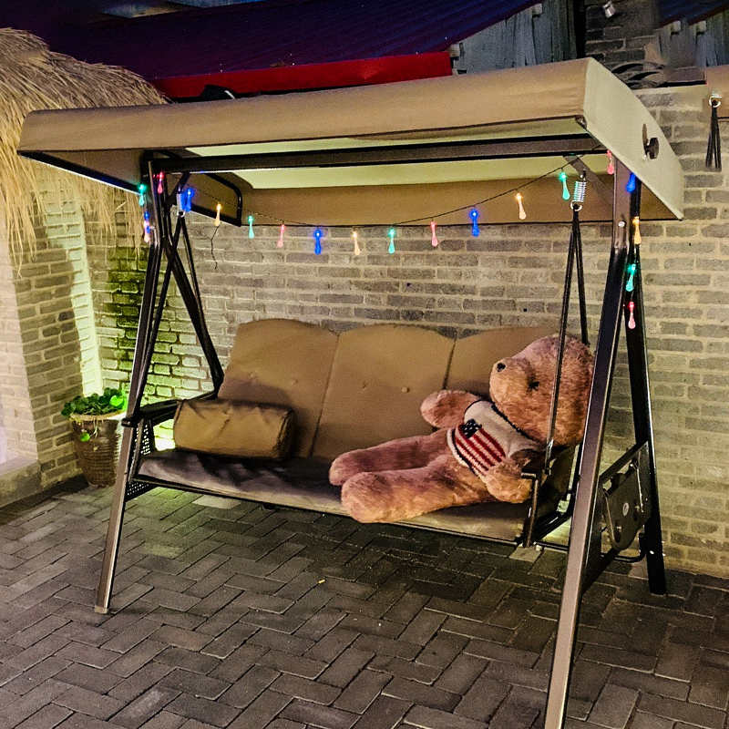 Yuanmao Nordic net red outdoor swing courtyard swing swing chair double rocking chair outdoor adult hanging orchid chair