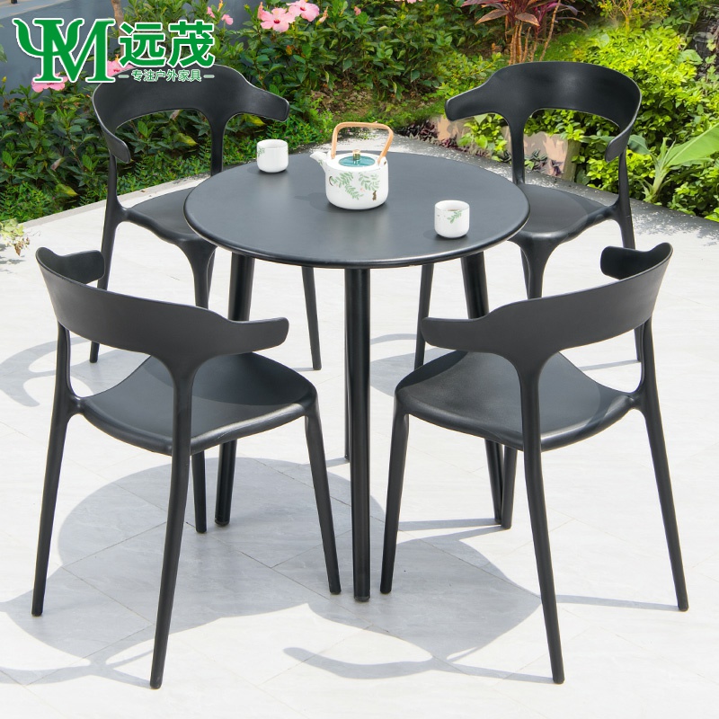 Far-lush net red villa outdoor table and chairs patio open air casual balcony small table and chairs tea table and chairs combined outdoor waterproof