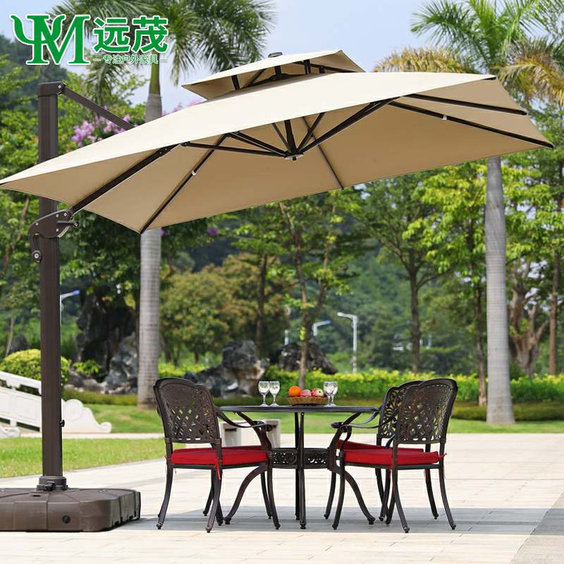 Far lush outdoor beach umbrellas Courtyard Umbrella Villa Garden Large Beach Umbrellas Outdoor Stall Outdoor Umbrella Rooftop Awning