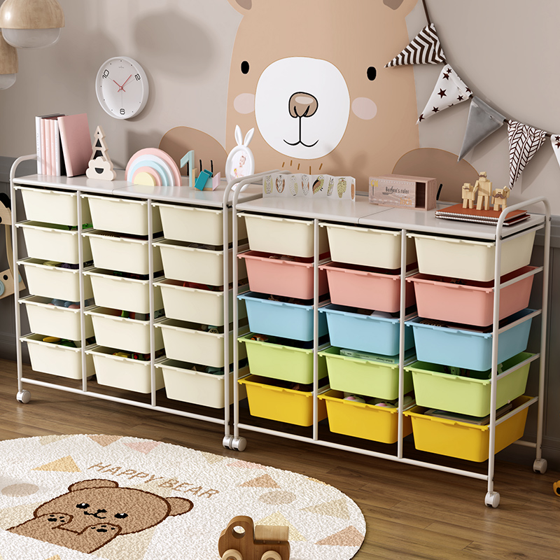 Mobile drawer classification shelve book finishing containing cabinet multilayer children's toy containing layer holder lockers