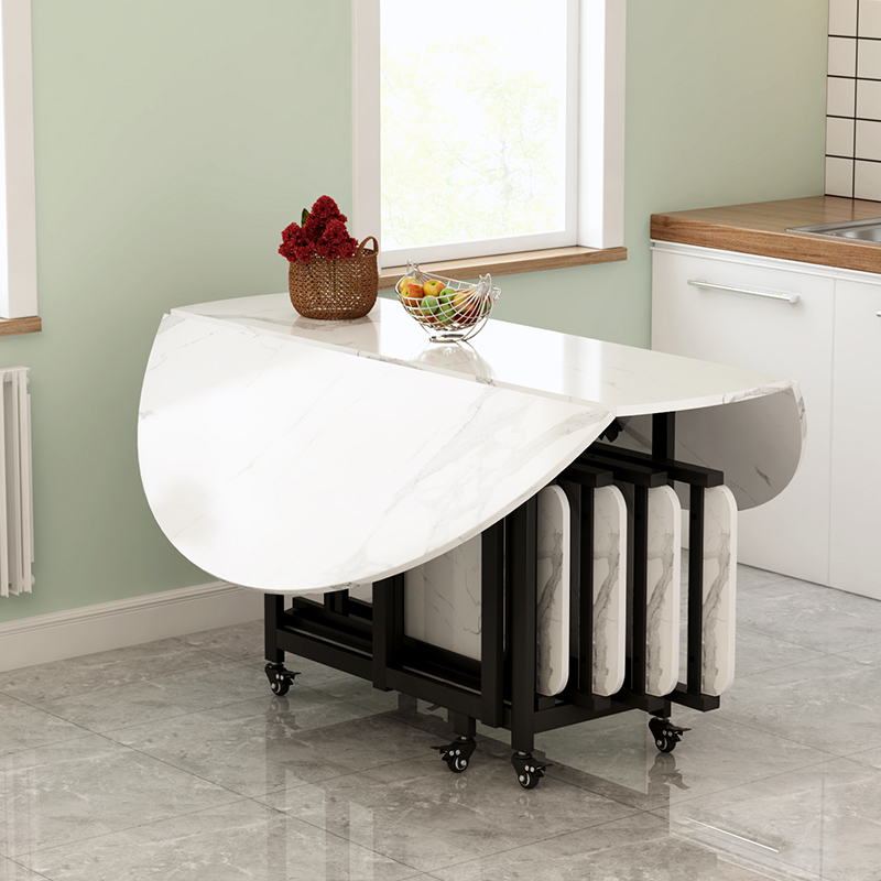 Presentation Fold Table Home Round Table Dining Table Simple Little Square Table Small Family Table Chairs Combined Flex minimalist Fold Little Table