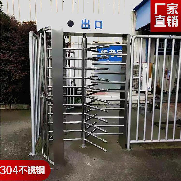 Scenic high-speed rail station railway station manual hospital one-way turnstile only out but not in cross half-height revolving door stainless steel