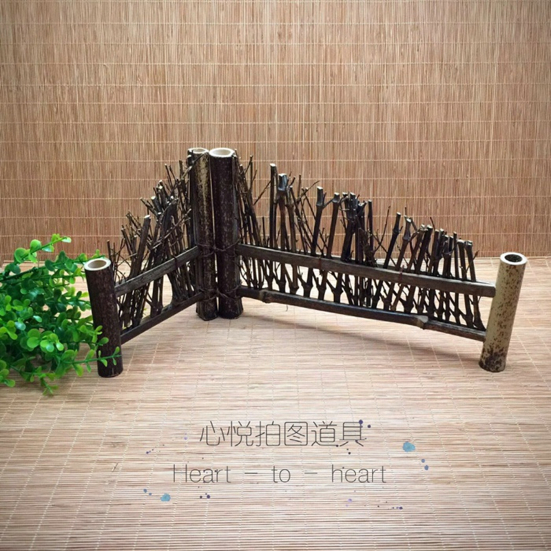 Ancient Wind Wood Fence Screen Tea Set Tea Tea Pat Photo photo Props Food Gourmet Food shooting Pendulum Photography Background Board