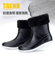 Water Shoes Mens Summer Worksite 2021 New Rain Shoes High Help Short Drum Rain Boots Non-slip Rubber Shoes High-end Mens Style