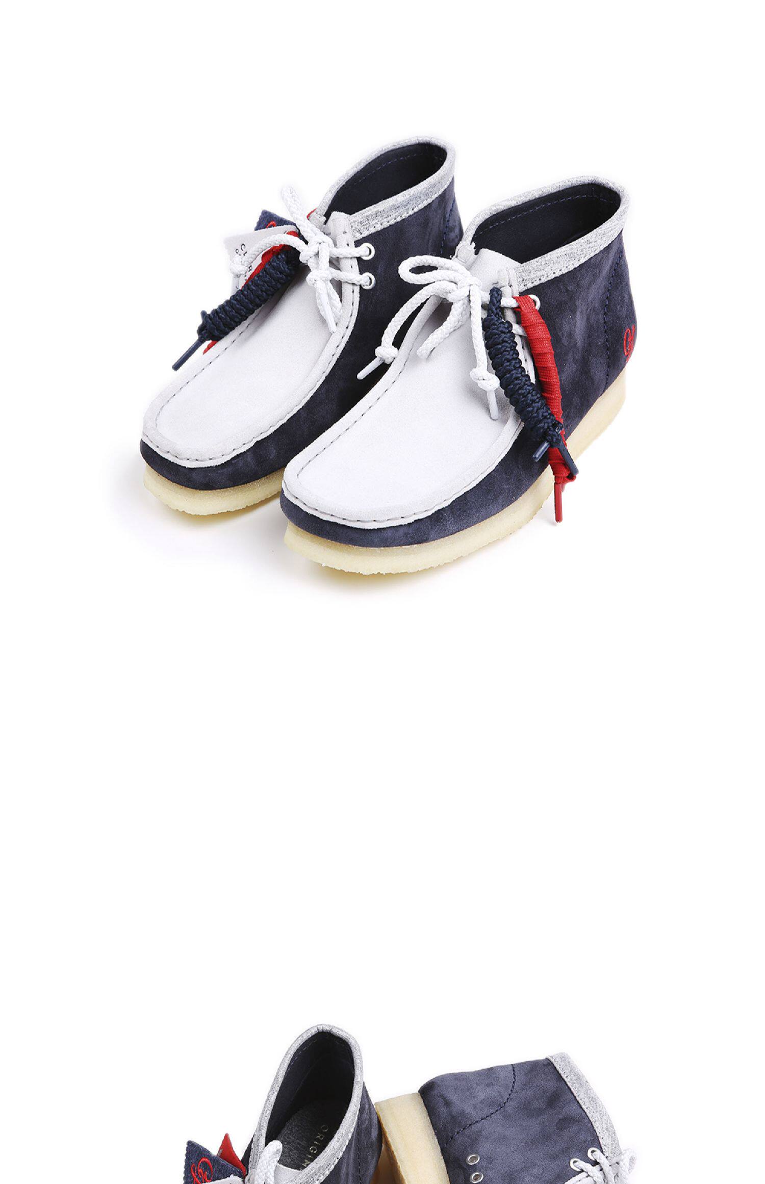 Повседневная обувь #hpt#clarks originals wallabee boot vcy撞色反毛皮休闲袋鼠鞋