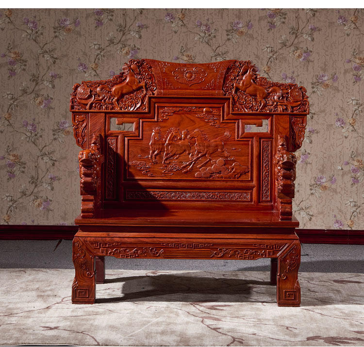 товар из китая 红木沙发刺猬紫檀木中式实木沙发花梨木全套客厅家具组合沙发椅 Jimei Red