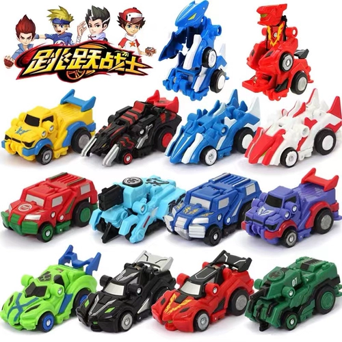 Smart Jump Warrior 2 Fire Knight Transformation Car Jump Boy Boy Игрушка Полный набор Прыжок на тысячу футов Ледокольная броня