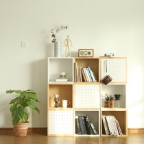 Small Wood good product locker creative decoration cabinet frame simple bookshelf shelf simple landing free combination grid