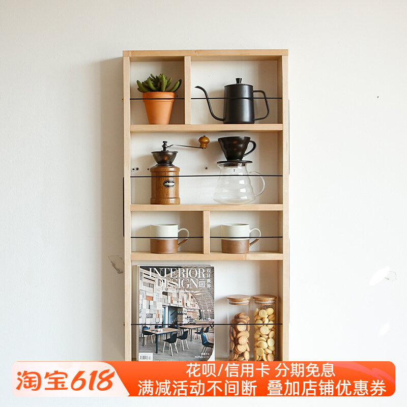 Small wood good product wall shelf living room wall hanging cabinet hanging wall decoration display shelf wooden bedroom wall hanging bookshelf