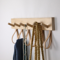 Solid wood hanging hook Nordic ins style simple wall adhesive hook new product creative entrance coat rack