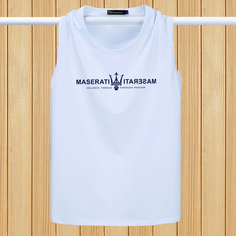 Nam vai miễn phí t-shirt lỏng thể thao mát mẻ áo bóng rổ bông tăng thở số vest triều vai chất béo