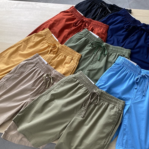 Тонкие хлопковые цветные штаны, шорты для отдыха, быстрое высыхание, эластичная талия