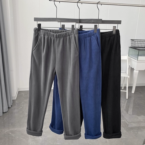 Бархатные удерживающие тепло демисезонные спортивные штаны для влюбленных подходит для мужчин и женщин для отдыха