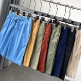 Тонкие хлопковые цветные штаны, шорты для отдыха, быстрое высыхание, эластичная талия