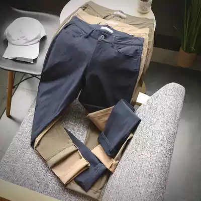 (Clearance non-returnable )Island cow pants four-dimensional stretch light thin velvet autumn and winter casual pants 1659