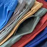 Тонкие хлопковые цветные штаны, шорты для отдыха, быстрое высыхание, эластичная талия