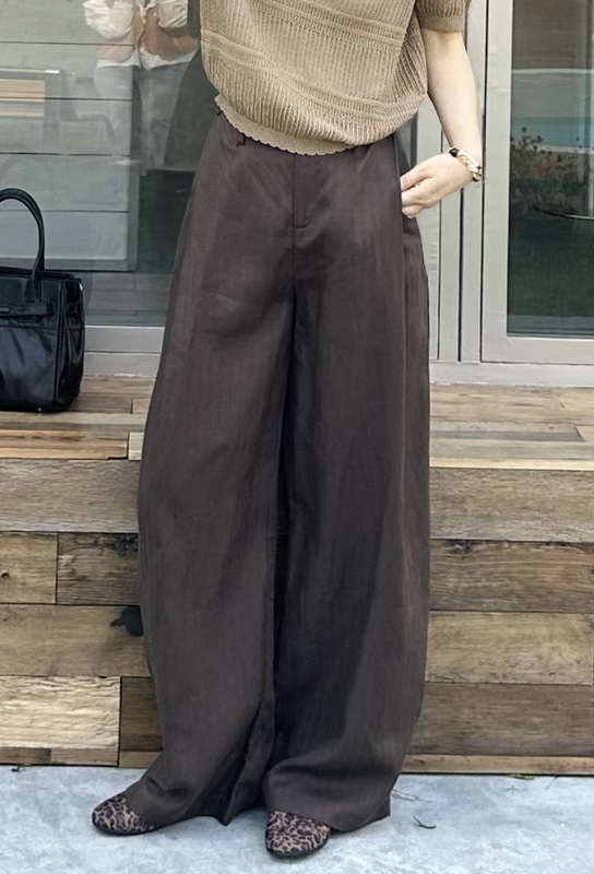 Roll Look Old Money Pants Tencel Linen Japanese Style Loose Wide-Leg Drapey Straight Casual Pants 4.27