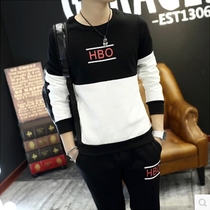 Autumn mens sportswear leisure suits young students clothes social spirit handsome trend