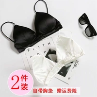 Châu Âu và Mỹ mỹ đai tam giác cup không vòng thép siêu mỏng ngực nhỏ bikini bikini làm đẹp trở lại cô gái đồ lót nữ mỏng mùa hè ao lot dep