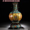 Old Beijing copper tire filigree cloisonné vase painted enamel auspicious vase Chinese style Bogu home business gift