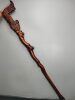 Antique old collection solid wood rosewood high relief carving double dragons playing with beads, fortune, longevity and Baifu crutches and walking sticks in various styles