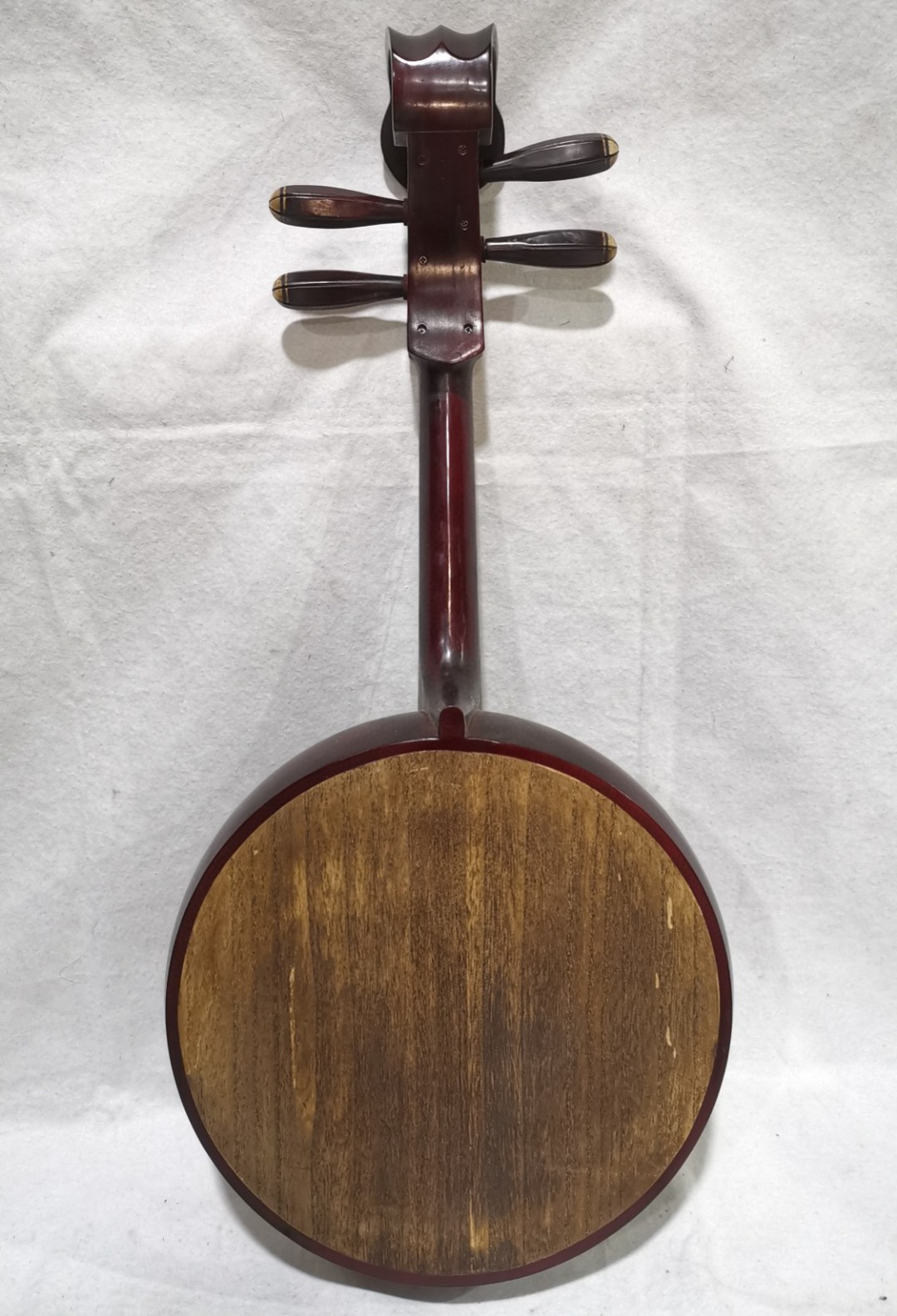 Antique old collection of Da Ruan musical instruments, old collection of lacquerware inlaid with shells, Ruan playing Da Ruan Qin, gift collection with box