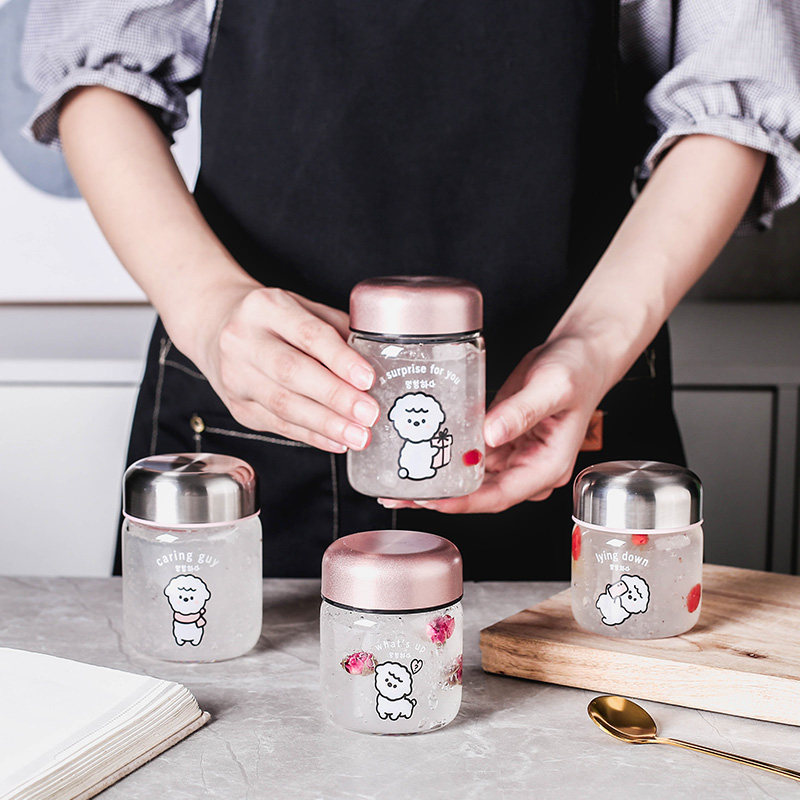 Bird's nest sub-bottling glass ready-to-eat sealed small jar household can cook food-grade yogurt honey with lid high temperature resistance