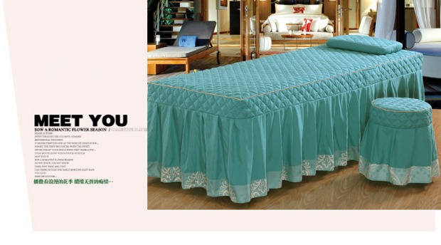 Châu Âu vẻ đẹp tối giản bedspread denim vẻ đẹp cao cấp salon massage trị liệu gia đình bedspread bedspread bốn đặc biệt - Trang bị tấm mẫu ga phủ giường spa