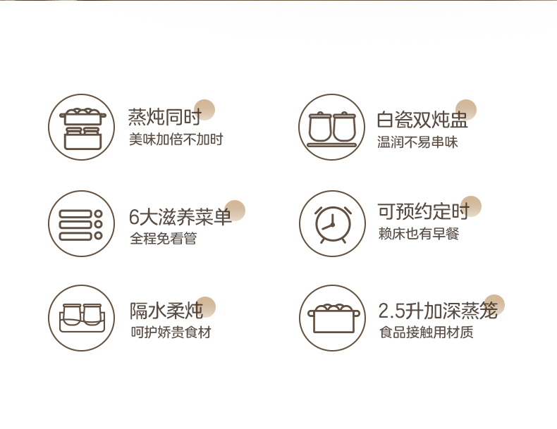 Bear 小熊  双层双胆 多功能电炖盅 图2