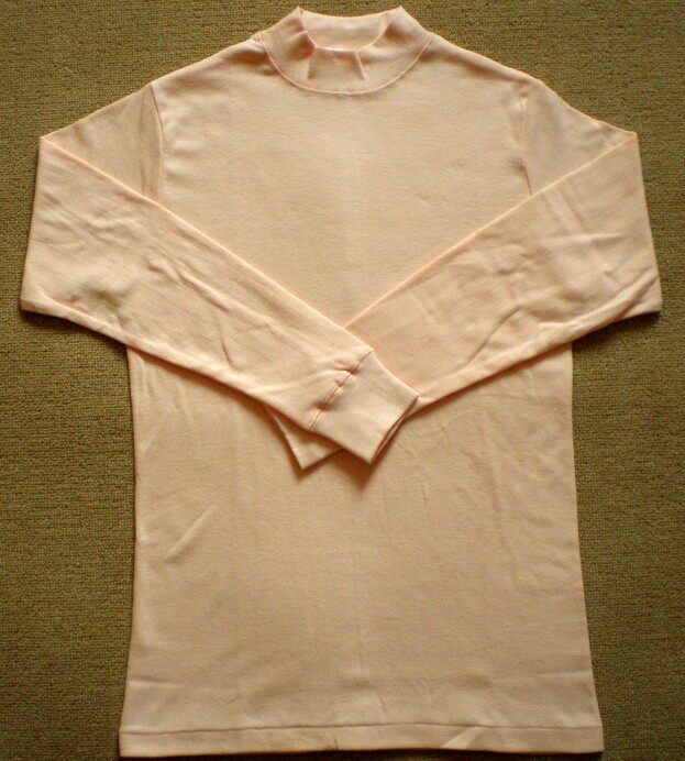 Red Bean woman half - tall autumn coat 100 pure cotton sweater bottom - sleeved coat knitted underwear skin and autumn clothes