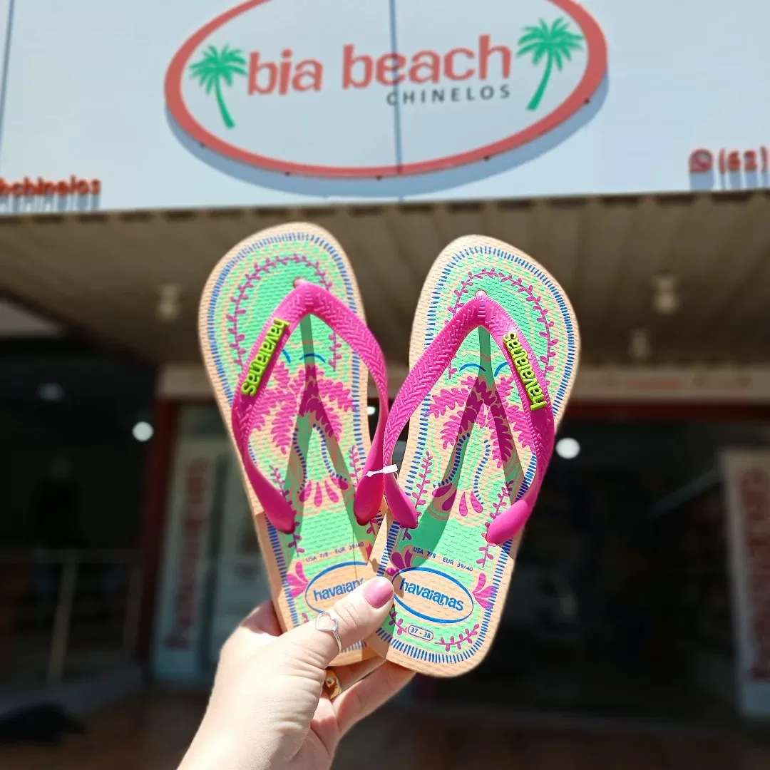 Havaianas нескользящие сланцы для отдыха, пляжные тапочки, бохо стиль