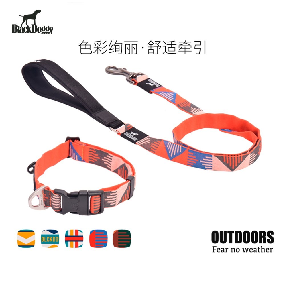 BlackDoggy jacquard webbing with pet traction rope in small dog darling collar Neck Sleeves Traction Rope for Dog Rope-Taobao