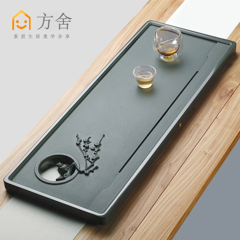 Natural Urkin Stone Tea Tray Home Minimalist Stone Tea Desk Upscale Creative Great Tea Sea Rectangular Drainage Tea Set