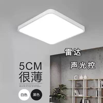 LED sound and light control ultra-thin ceiling light wrought iron type radar sensor light stair aisle door corridor human body induction