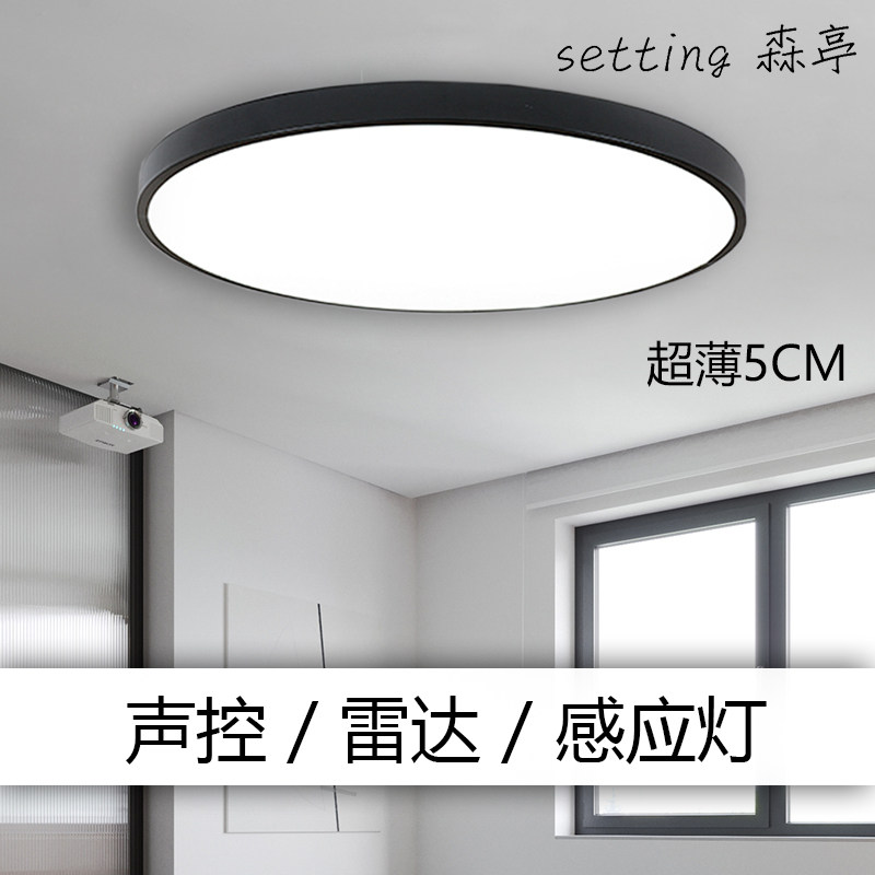 LED sound and light control ceiling light aisle corridor garage stairs step light voice control intelligent radar human body sensor light