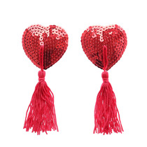  Small sexy tassel sequins milk stickers Black red charming cute sexy underwear accessories tassel milk stickers