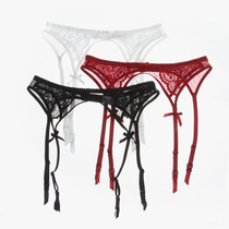  European and American lace garter buckle sexy temptation sex garter transparent garter non-slip clip waist cover female sex underwear