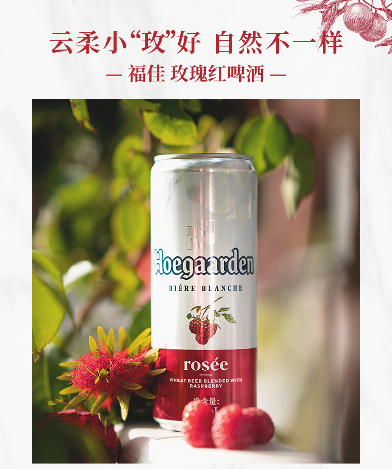 Rosée福佳啤酒玫瑰红啤酒精酿风味果味啤酒