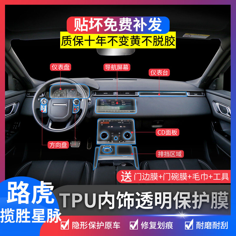 20-22-section Land Rover Meridian Retrofit Special Interior Adhesive Film in Control Navigation Display Liquid Crystal Instrumentation Protective Film