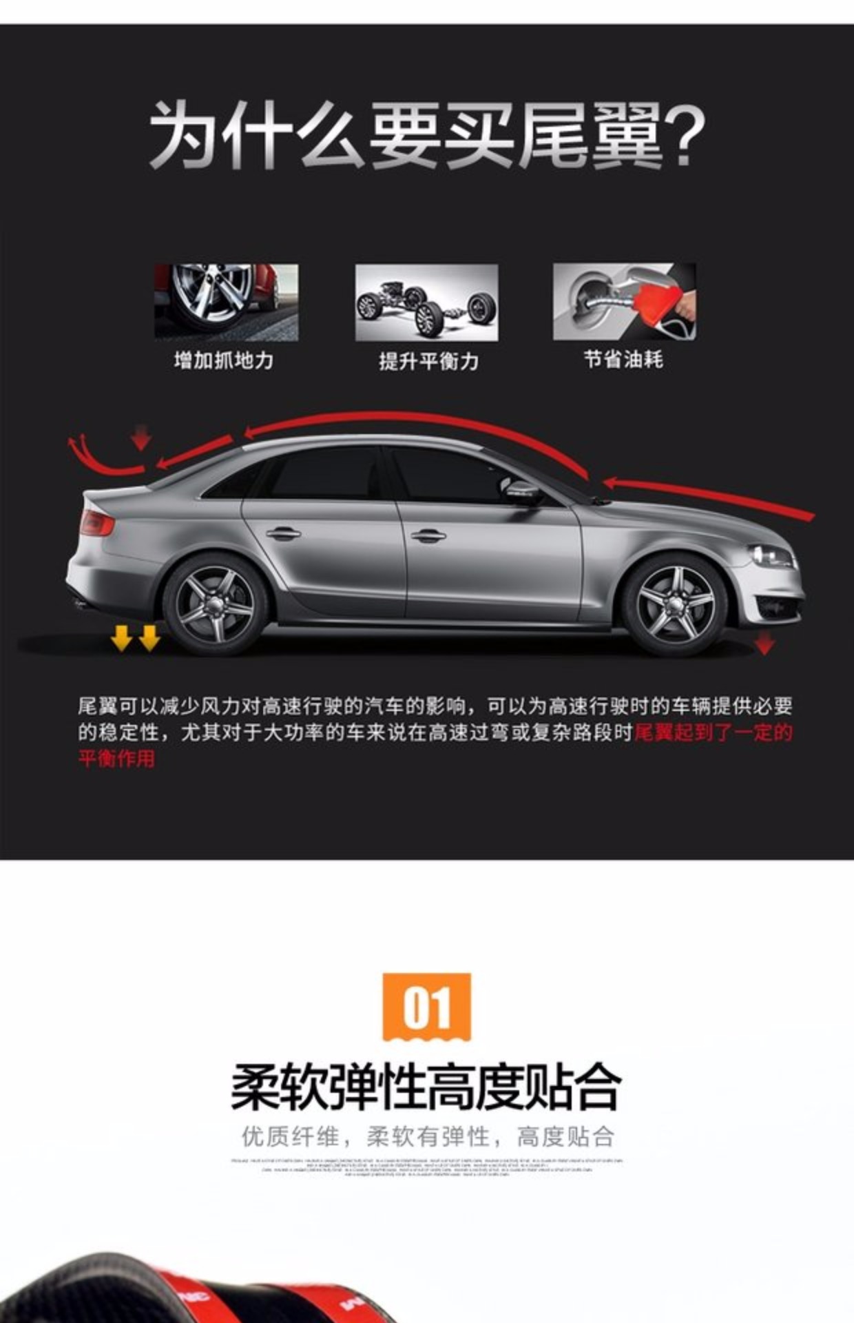 Sửa đổi xe đuôi phổ PU sợi carbon cao su hatchback sedan đấm miễn phí đuôi nhỏ thể thao trang trí top wing