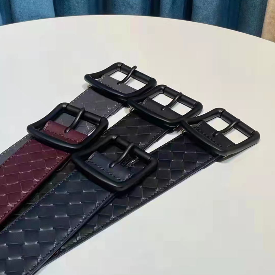 MCBV full hand-woven business casual dress belt Italian calfskin belt all-match fashion belt