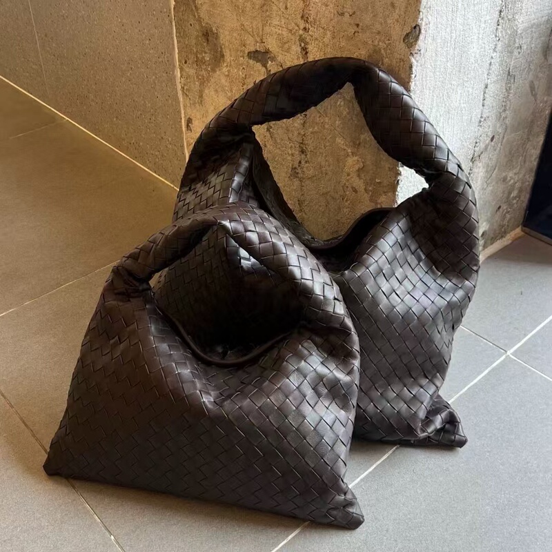 Mcbv Genuine Leather Hand-Woven Shopping Bag Tote Bag Large Capacity Shoulder Bag European and American Style Women's Bag