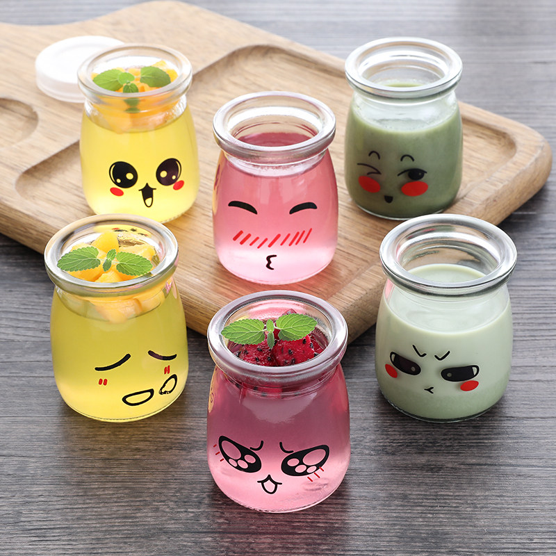 Yogurt bottle sealed portable Shanghai old yogurt glass jar homemade milk bottle with lid high temperature resistance